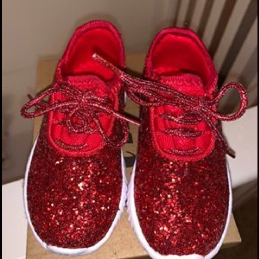 Toddler Red Glitter Sneakers- Wizard of Oz